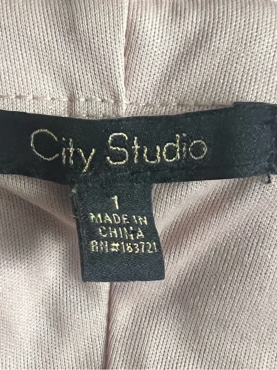 City Studio Light Pink One-Shoulder Halter Ruched Dress - Picture 4 of 4